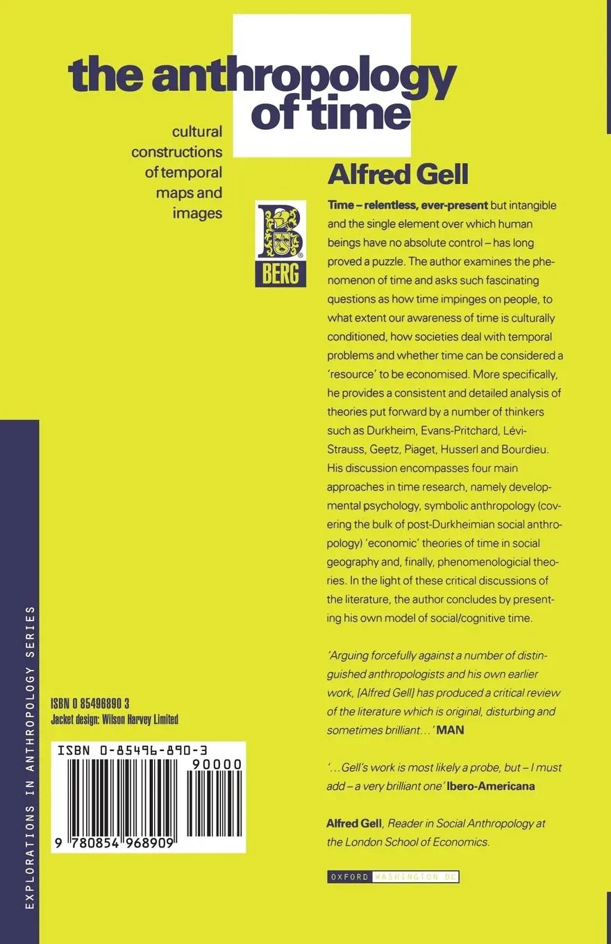 Rückseite: 9780854968909 | The Anthropology of Time | Alfred Gell | Taschenbuch | Englisch | 2001