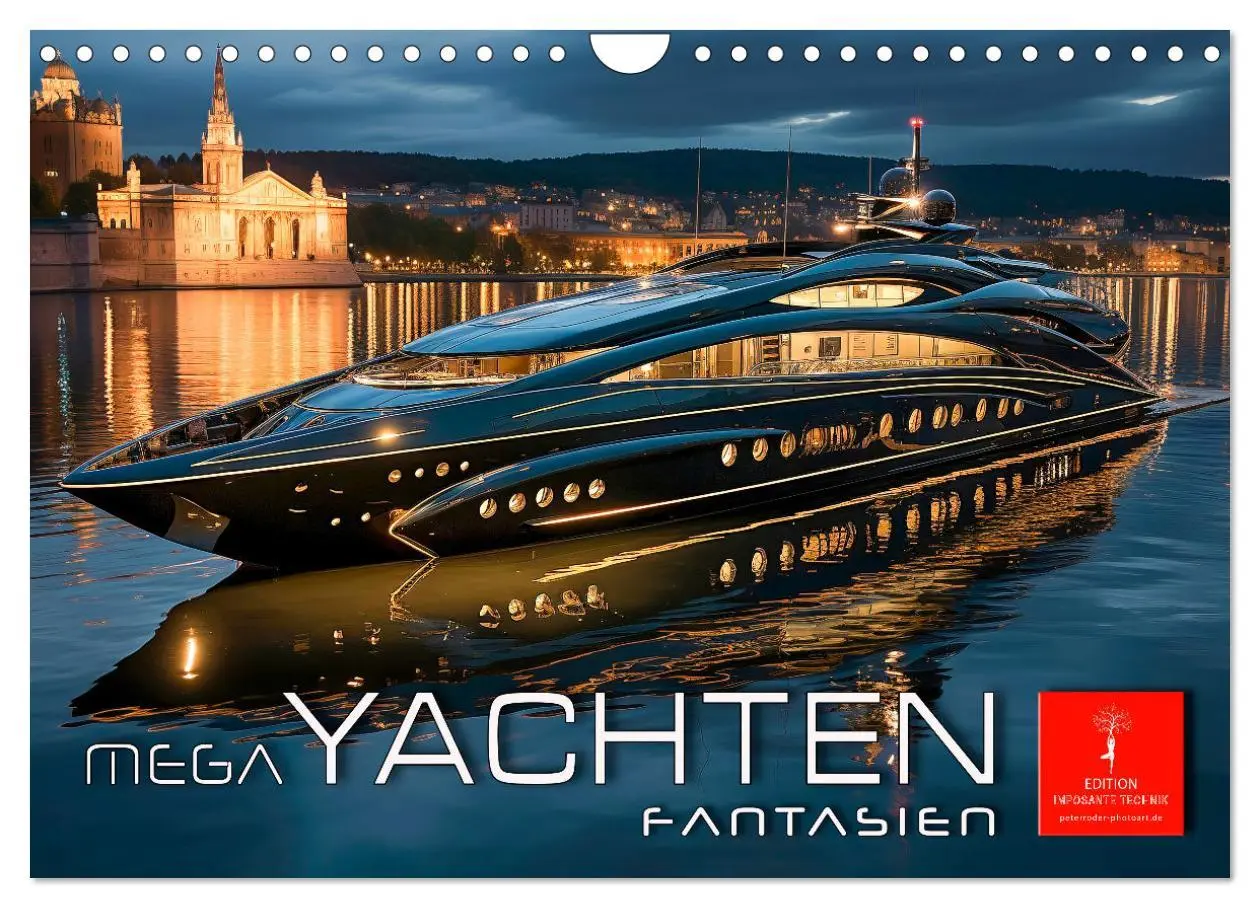 Cover: 9783457368909 | Mega Yachten Fantasien (Wandkalender 2026 DIN A4 quer), CALVENDO...