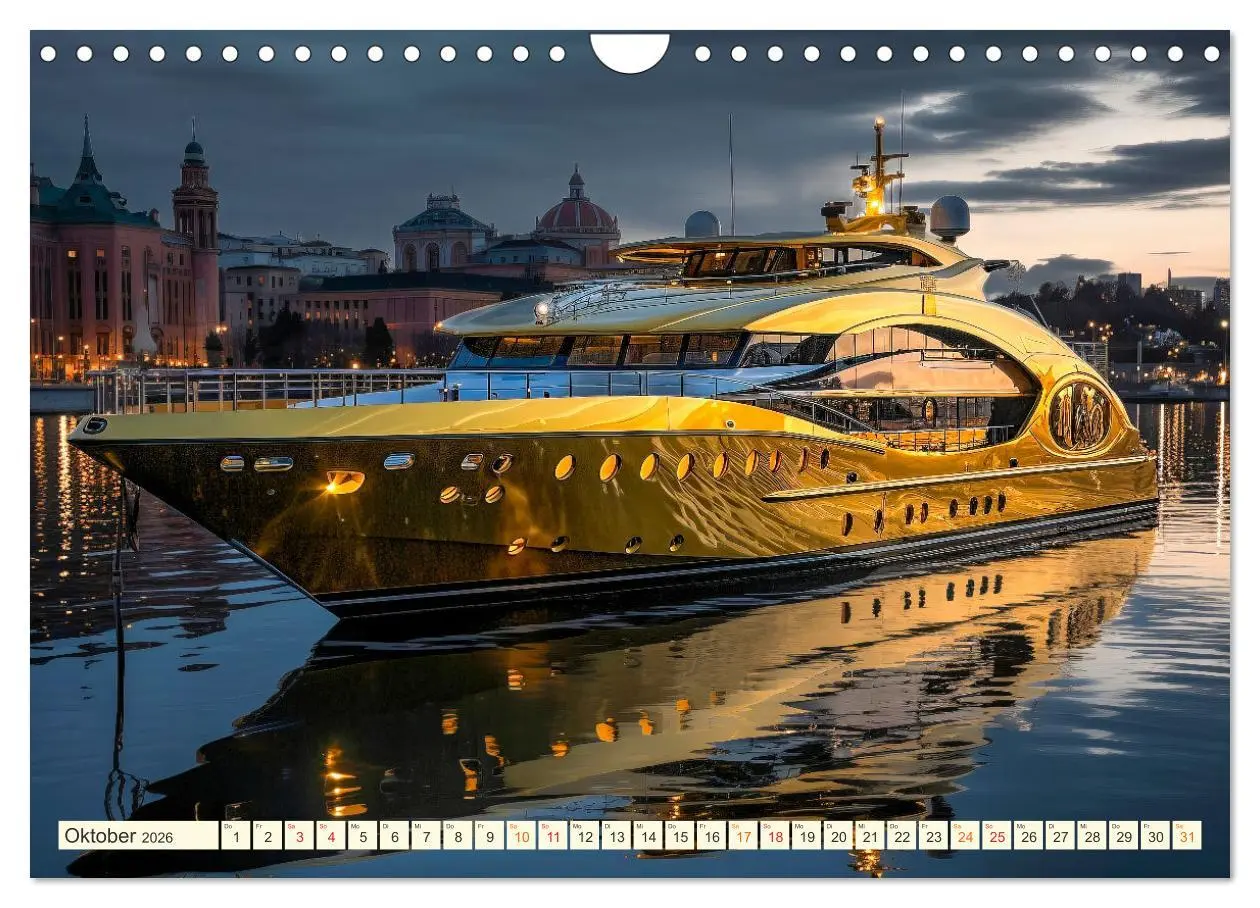Bild: 9783457368909 | Mega Yachten Fantasien (Wandkalender 2026 DIN A4 quer), CALVENDO...