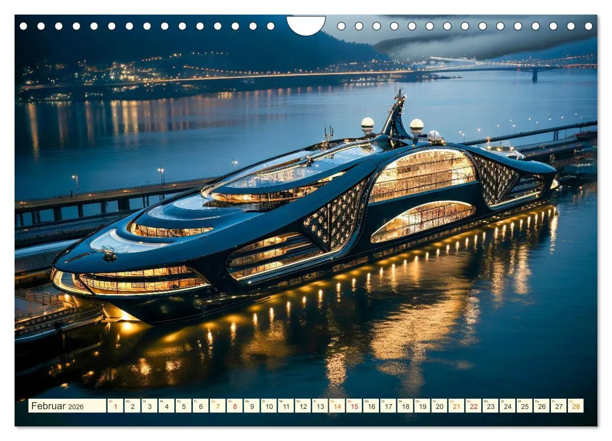Bild: 9783457368909 | Mega Yachten Fantasien (Wandkalender 2026 DIN A4 quer), CALVENDO...