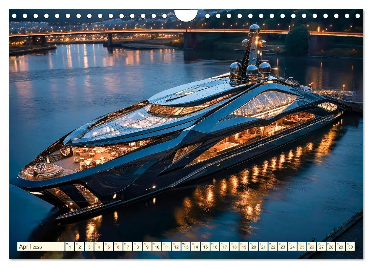 Bild: 9783457368909 | Mega Yachten Fantasien (Wandkalender 2026 DIN A4 quer), CALVENDO...