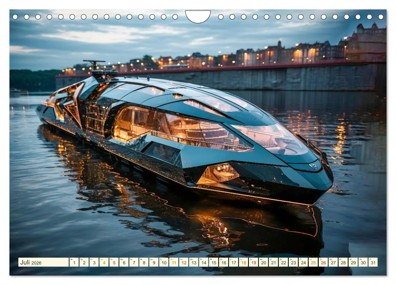 Bild: 9783457368909 | Mega Yachten Fantasien (Wandkalender 2026 DIN A4 quer), CALVENDO...