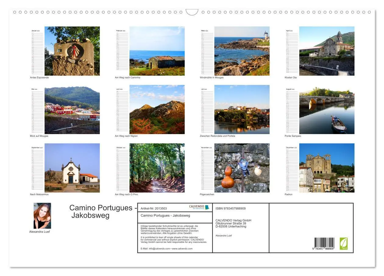 Bild: 9783457988909 | Camino Portugues - Jakobsweg (Wandkalender 2026 DIN A2 quer),...