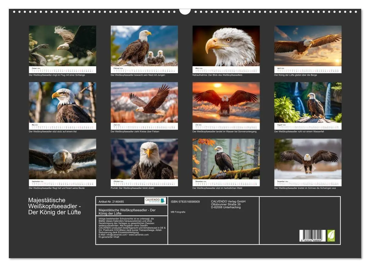 Bild: 9783516698909 | Majestätische Weißkopfseeadler - Der König der Lüfte (Wandkalender...