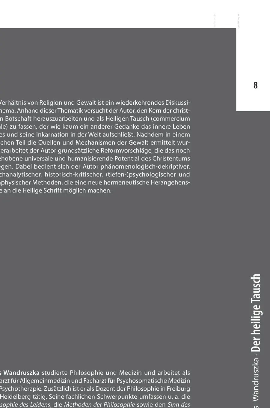 Rückseite: 9783631818909 | Der heilige Tausch | Ideen zu einer Zukunft des Christentums | Buch
