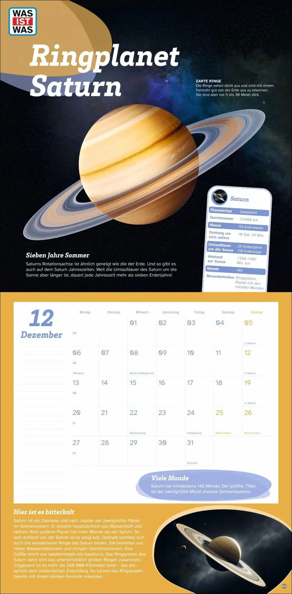 Bild: 9783756418909 | WAS IST WAS Entdecke das Weltall Broschurkalender 2027 | Kalender