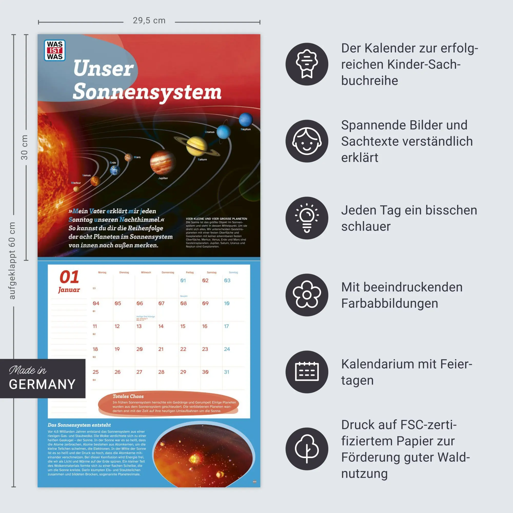 Bild: 9783756418909 | WAS IST WAS Entdecke das Weltall Broschurkalender 2027 | Kalender