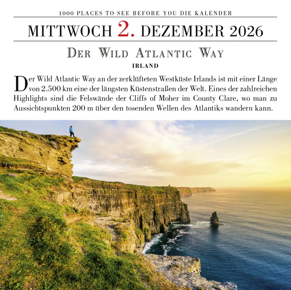 Bild: 9783961418909 | 1000 Places to See Before You Die - Tagesabreißkalender 2026...