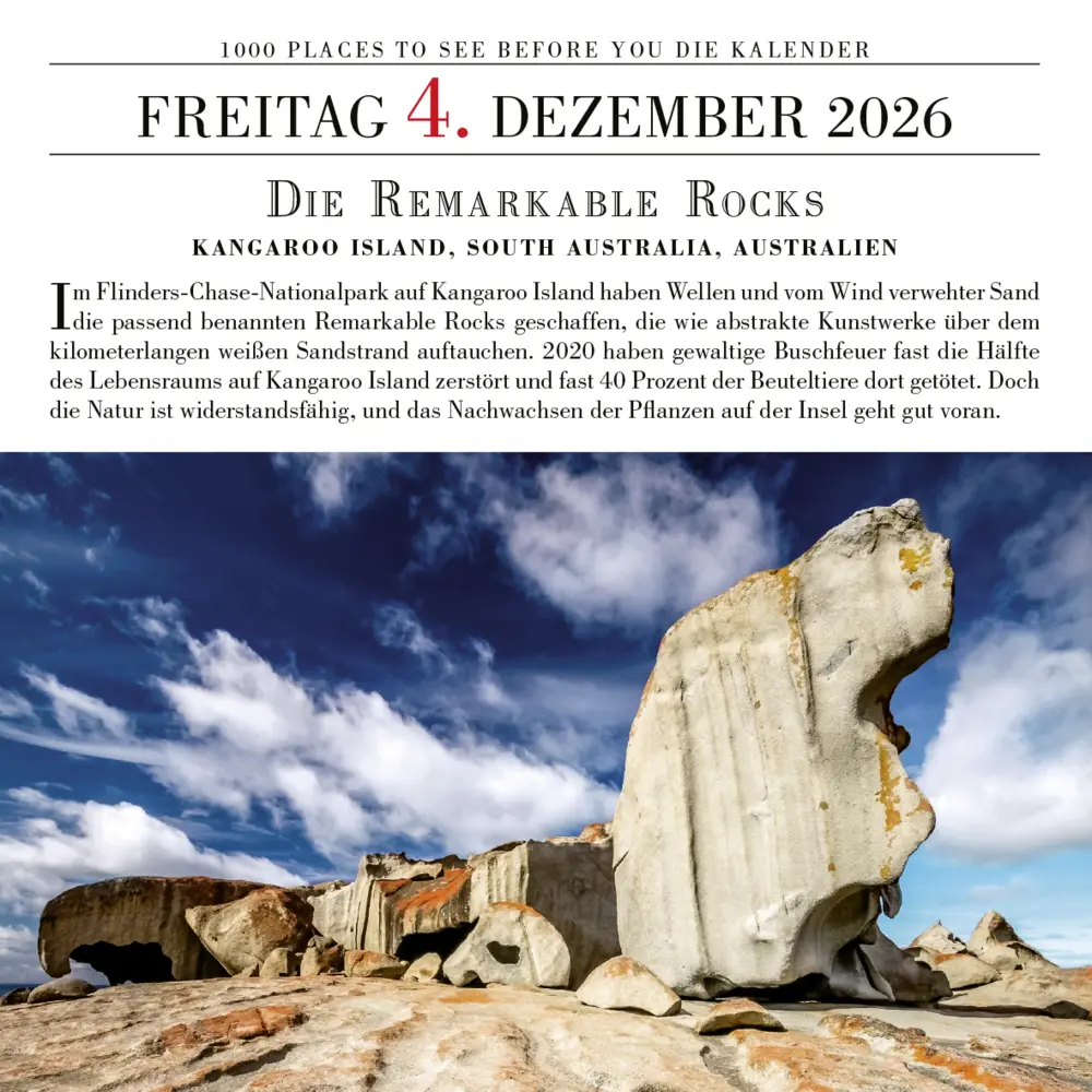 Bild: 9783961418909 | 1000 Places to See Before You Die - Tagesabreißkalender 2026...