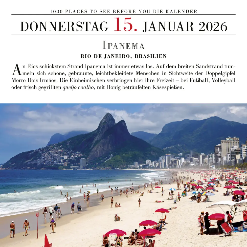 Bild: 9783961418909 | 1000 Places to See Before You Die - Tagesabreißkalender 2026...