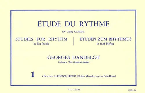 Cover: 9790046188909 | Etude Du Rythme Vol1 | Georges Dandelot | Taschenbuch | Buch | 2020