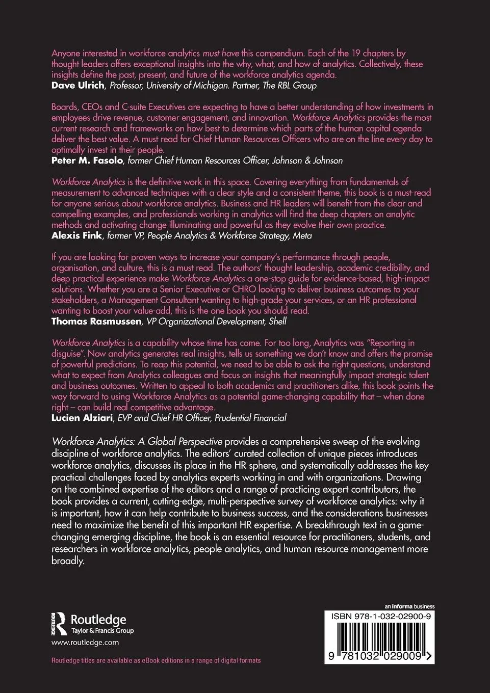 Rückseite: 9781032029009 | Workforce Analytics | A Global Perspective | Martin R. Edwards (u. a.)