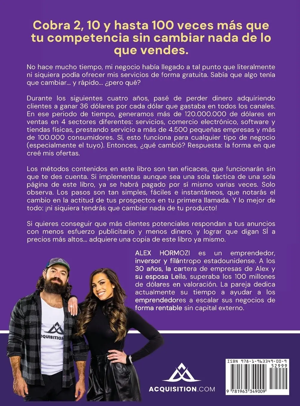 Rückseite: 9781963349009 | Ofertas de $100M | Alex Hormozi | Buch | Spanisch | 2024