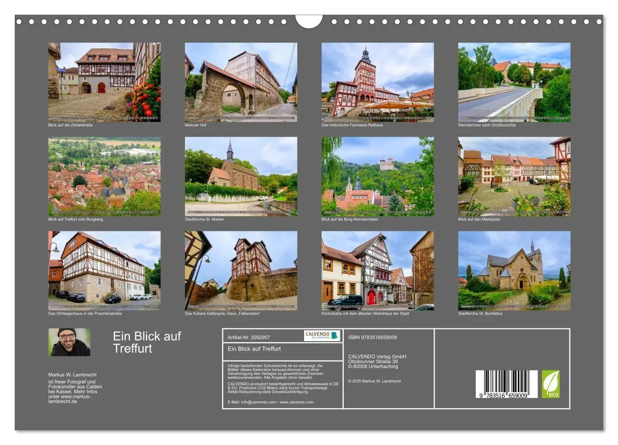 Bild: 9783516659009 | Ein Blick auf Treffurt (Wandkalender 2026 DIN A3 quer), CALVENDO...
