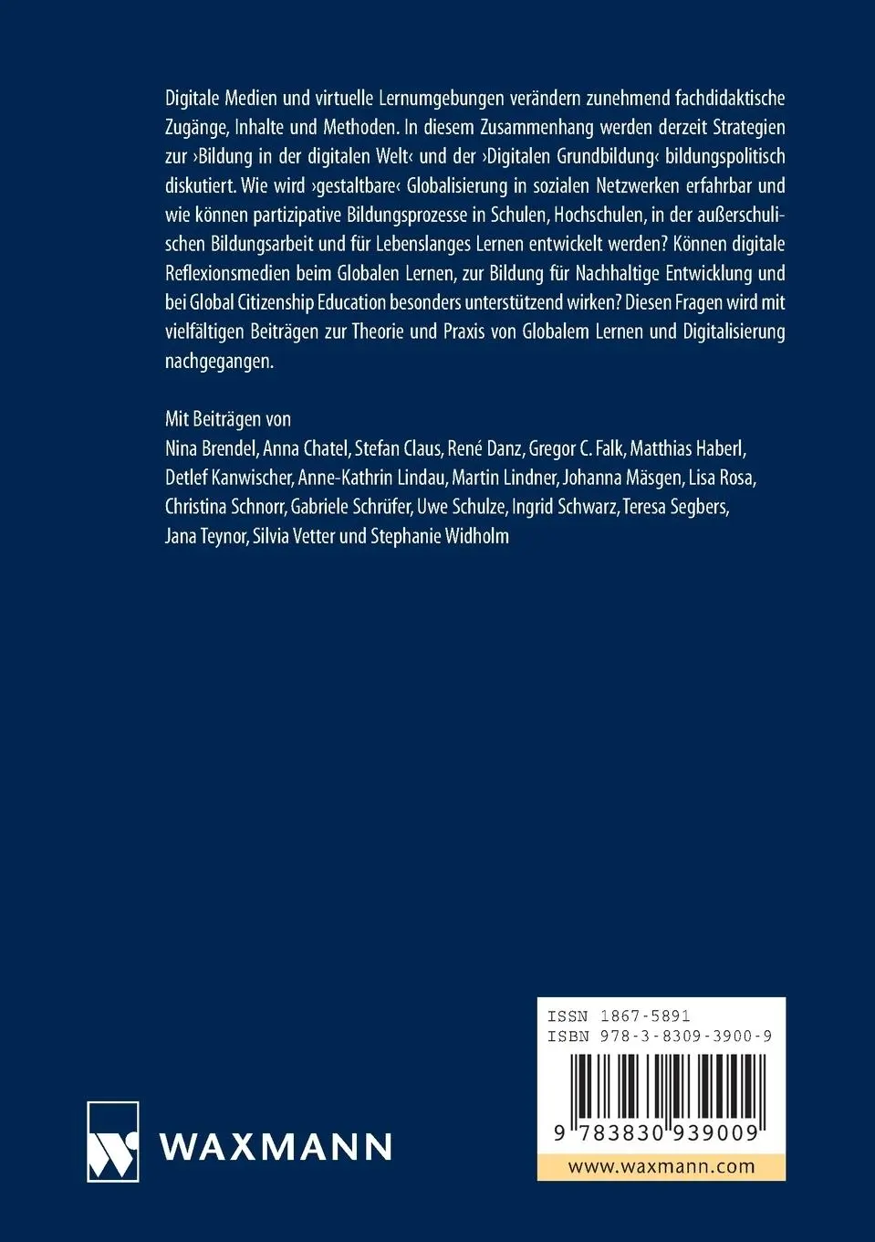 Rückseite: 9783830939009 | Globales Lernen im digitalen Zeitalter | Nina Brendel (u. a.) | Buch