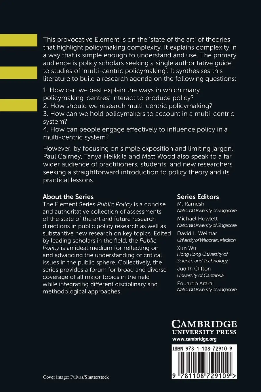 Rückseite: 9781108729109 | Making Policy in a Complex World | Paul Cairney (u. a.) | Taschenbuch