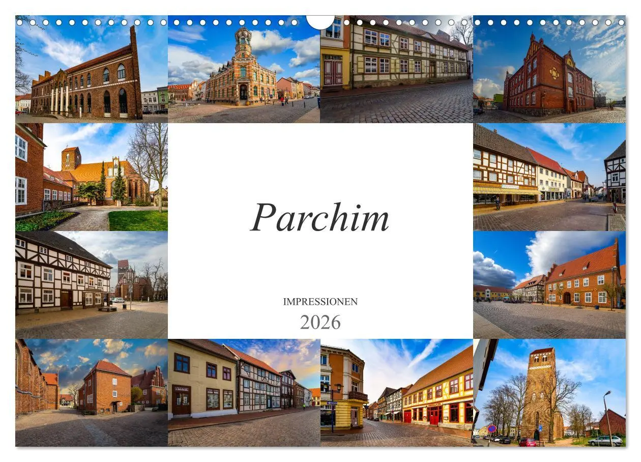 Cover: 9783457799109 | Parchim Impressionen (Wandkalender 2026 DIN A3 quer), CALVENDO...