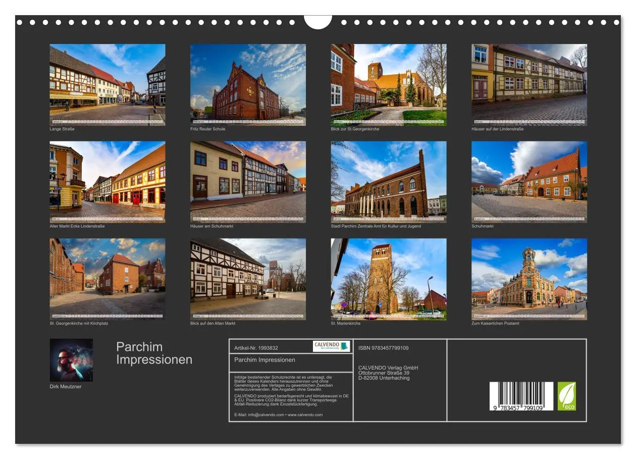 Bild: 9783457799109 | Parchim Impressionen (Wandkalender 2026 DIN A3 quer), CALVENDO...