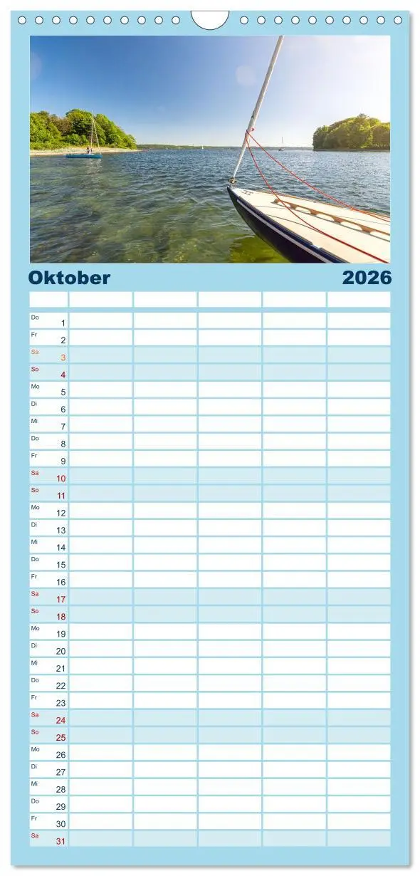 Bild: 9783516649109 | Familienplaner 2026 - Faszination Segeln - An der Flensburger Förde...
