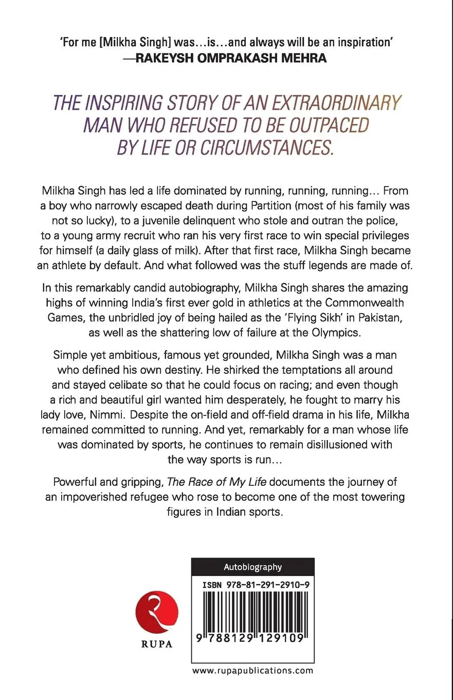 Rückseite: 9788129129109 | THE RACE OF MY LIFE | An Autobiography | Milkha Singh | Taschenbuch