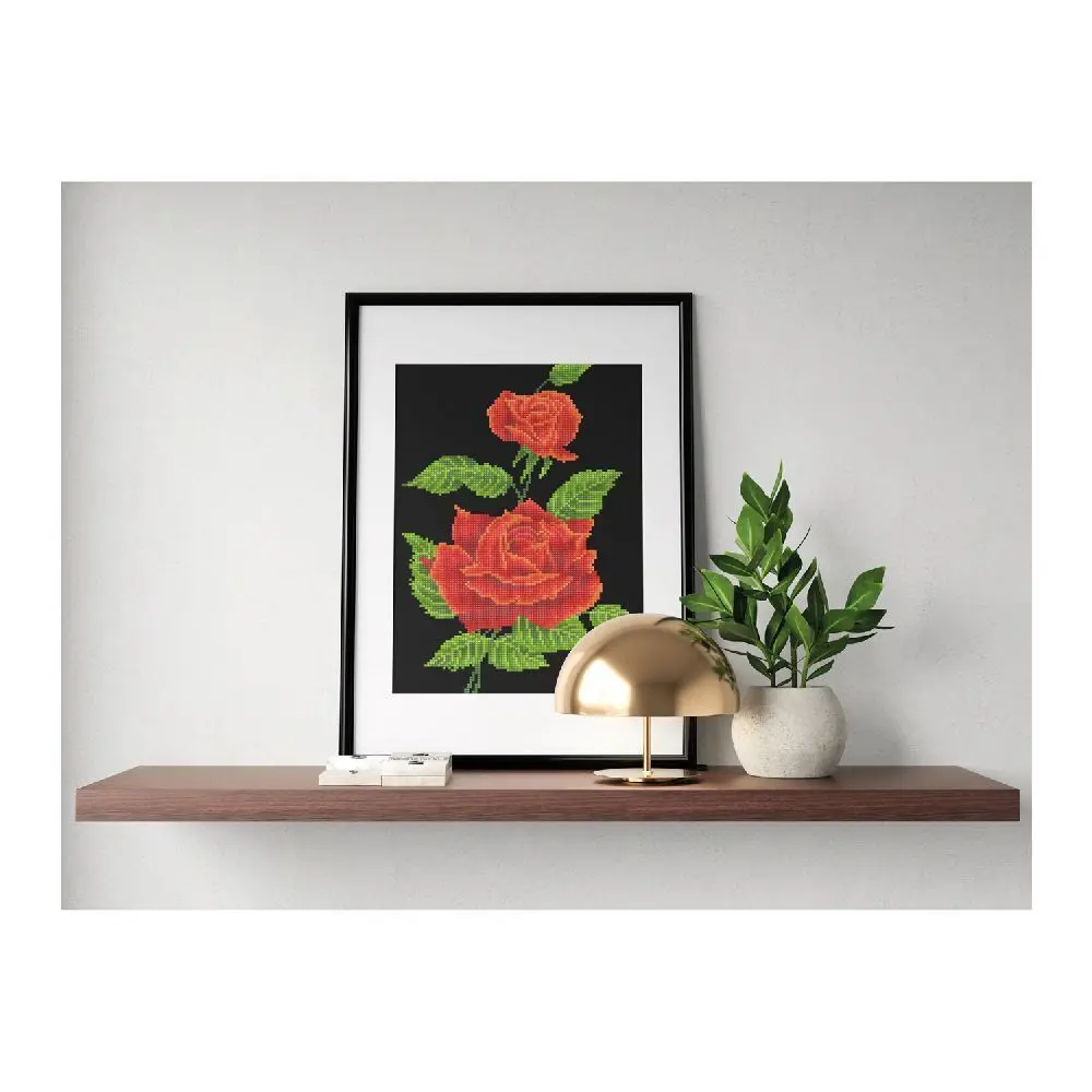 Bild: 4897073249209 | DIAMOND DOTZ - Diamond Painting Rote Rosen | Kit (Bastelset) | 2524920
