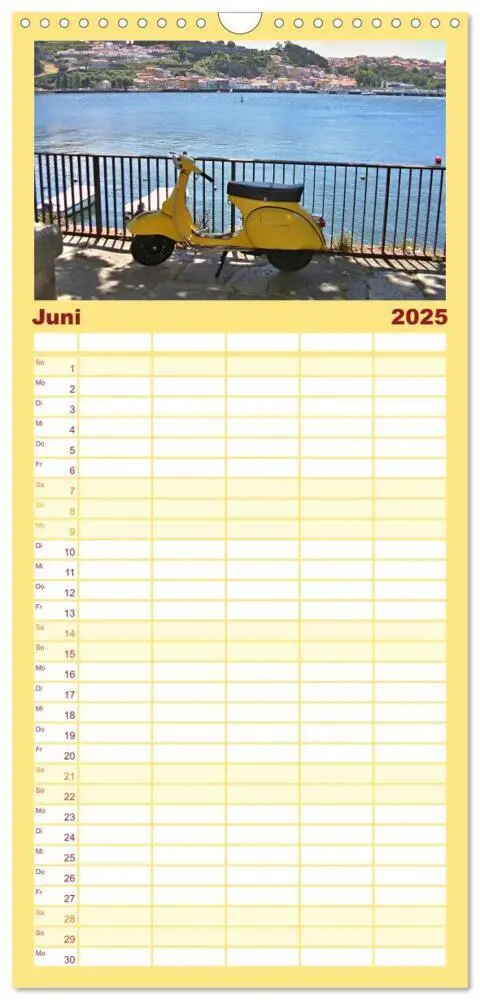 Bild: 9783457099209 | Familienplaner 2025 - Vespa Liebe mit 5 Spalten (Wandkalender, 21 x...