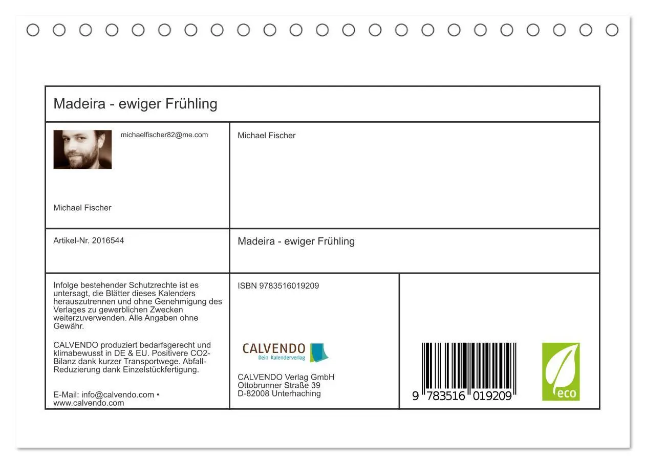 Bild: 9783516019209 | Madeira - ewiger Frühling (Tischkalender 2026 DIN A5 quer),...