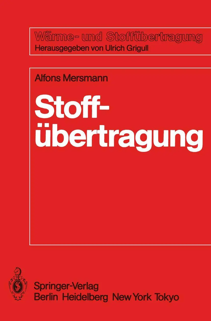 Cover: 9783540159209 | Stoffübertragung | Alfons Mersmann | Taschenbuch | xvi | Deutsch