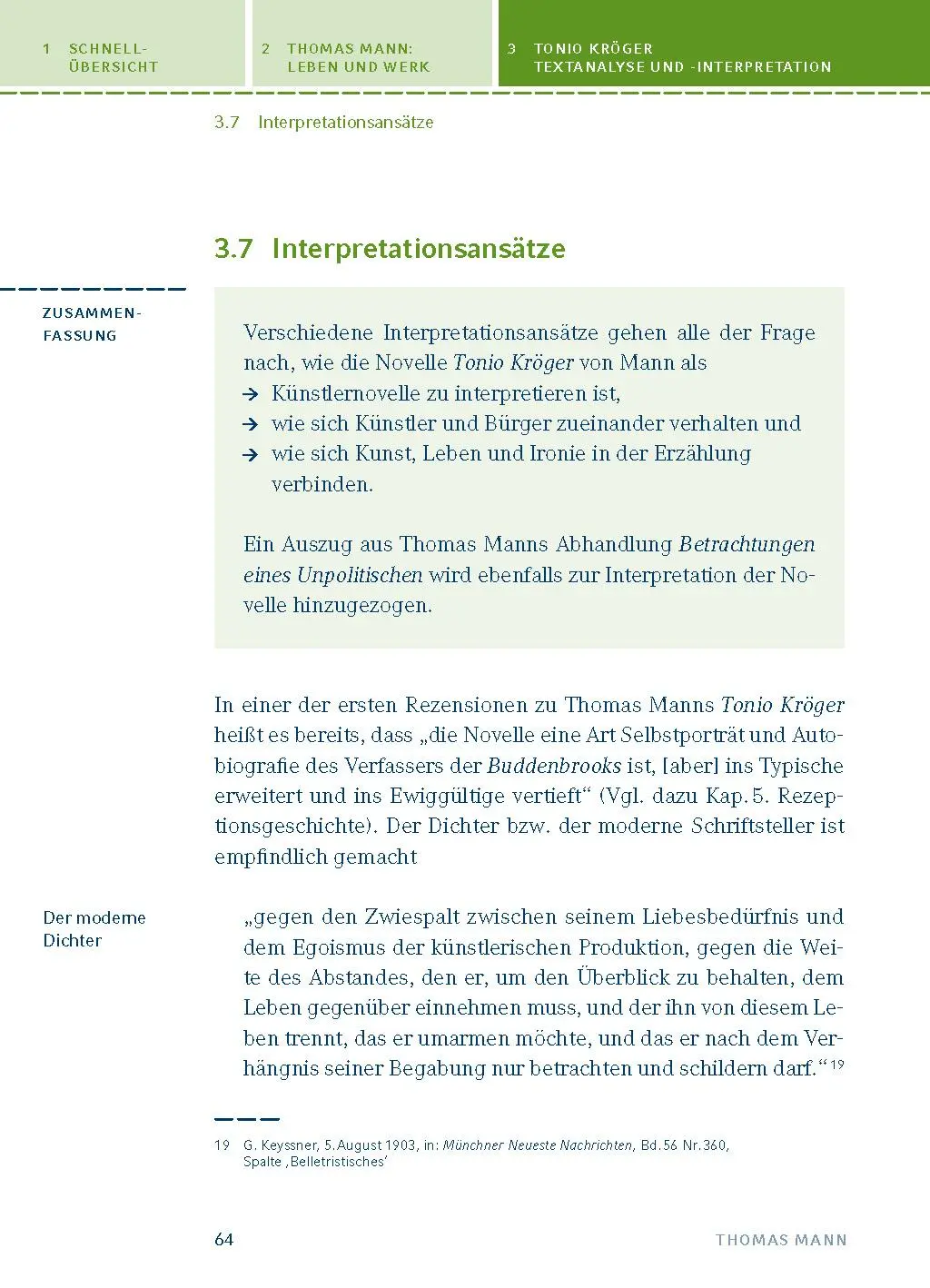 Bild: 9783804419209 | Tonio Kröger &amp; Mario und der Zauberer. Textanalyse und...