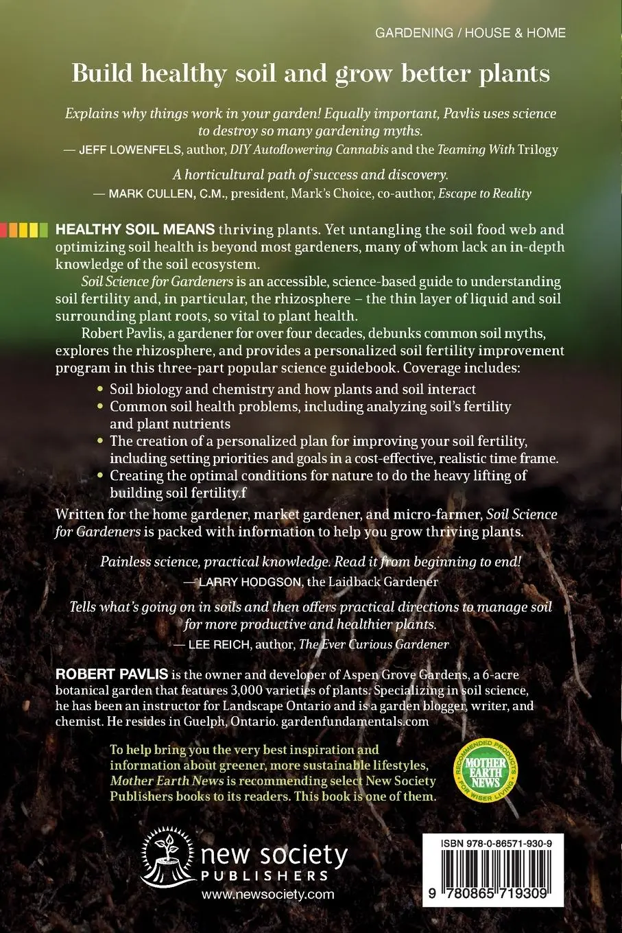 Rückseite: 9780865719309 | Soil Science for Gardeners | Working with Nature to Build Soil Health
