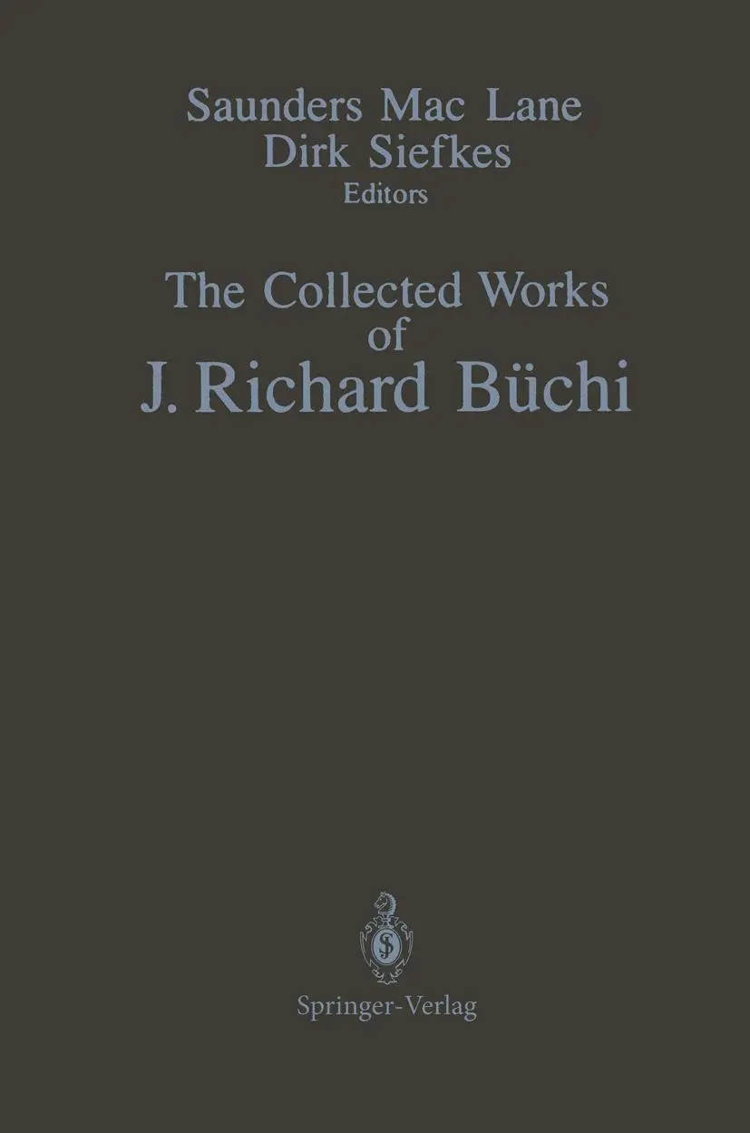 Cover: 9781461389309 | The Collected Works of J. Richard Büchi | J. Richard Büchi | Buch