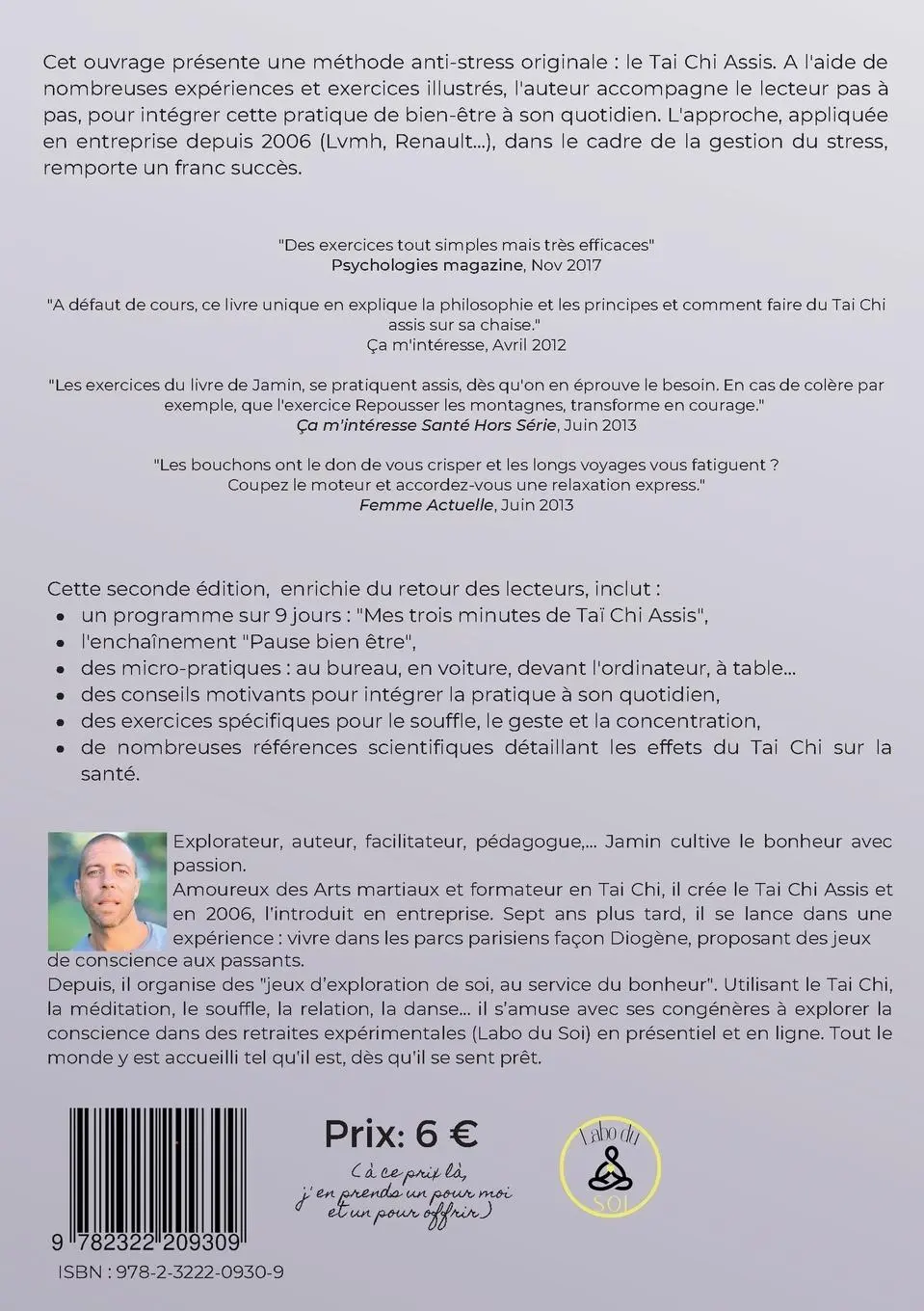 Rückseite: 9782322209309 | Tai Chi Assis | Infuser sa journée d'un zeste de Tai Chi | Labodusoi