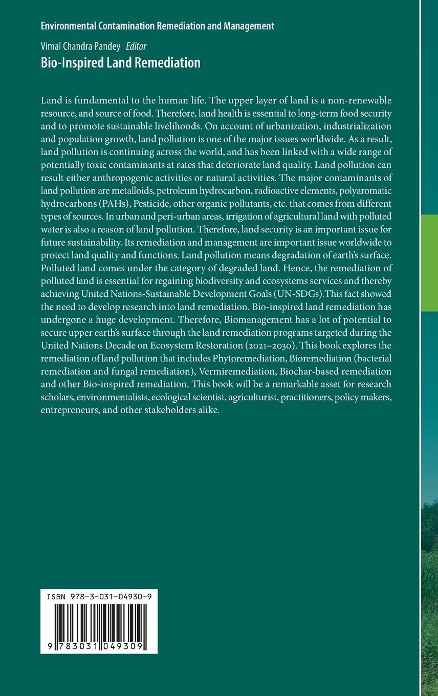 Rückseite: 9783031049309 | Bio-Inspired Land Remediation | Vimal Chandra Pandey | Buch | xxiii