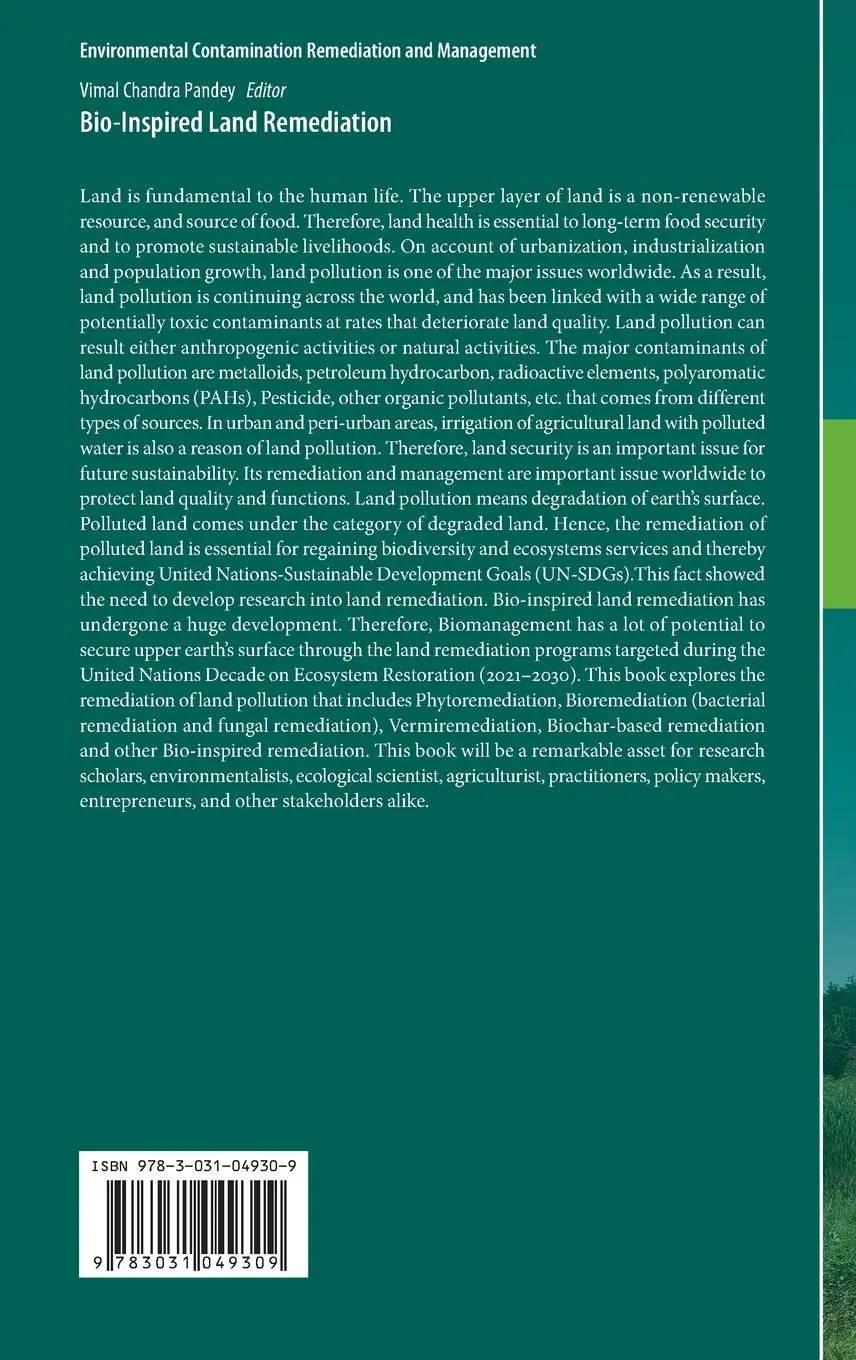 Rückseite: 9783031049309 | Bio-Inspired Land Remediation | Vimal Chandra Pandey | Buch | xxiii