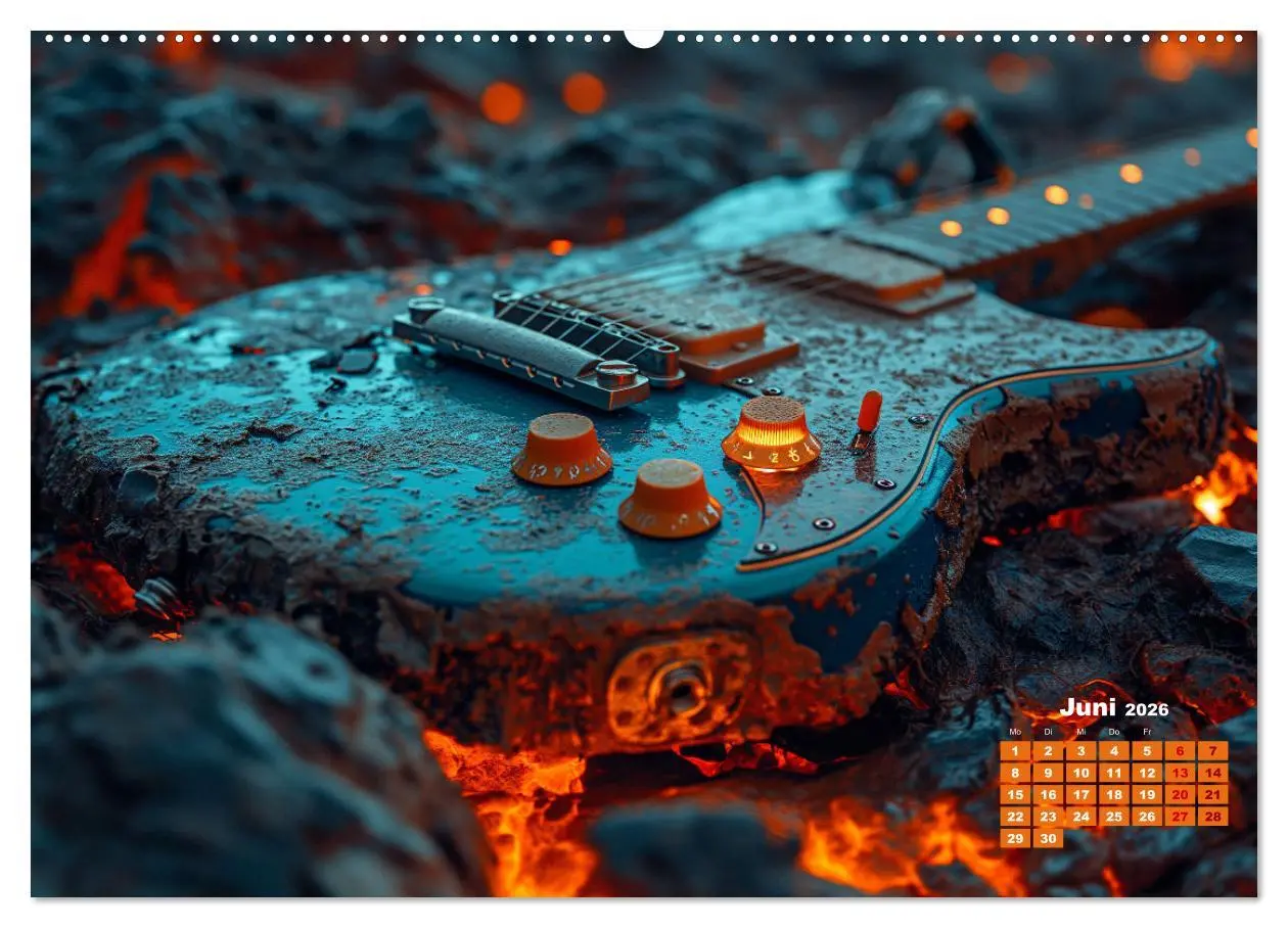 Bild: 9783457469309 | Sechs Saiten, Zwölf Monate - Der Gitarrenkalender (hochwertiger...