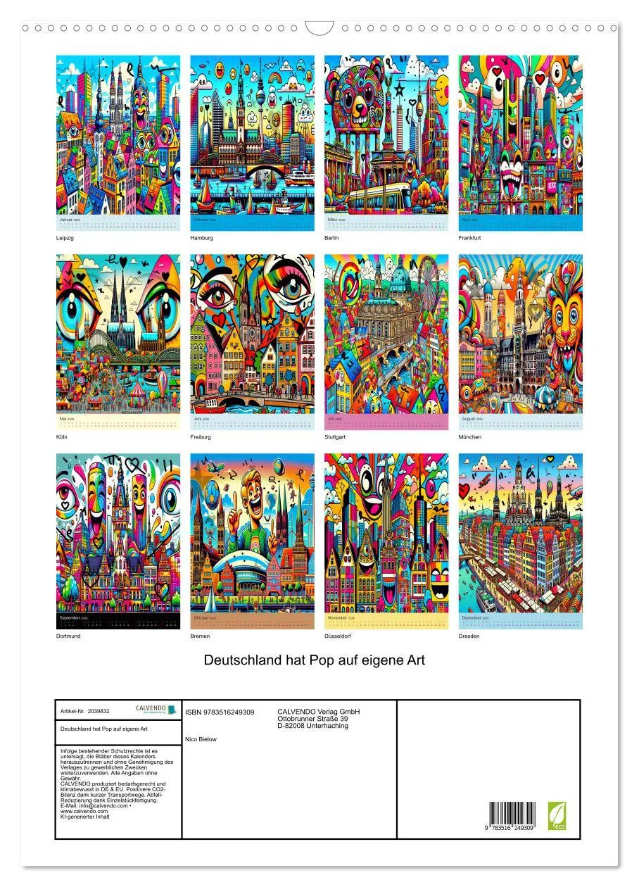 Bild: 9783516249309 | Deutschland hat Pop auf eigene Art (Wandkalender 2026 DIN A2 hoch),...
