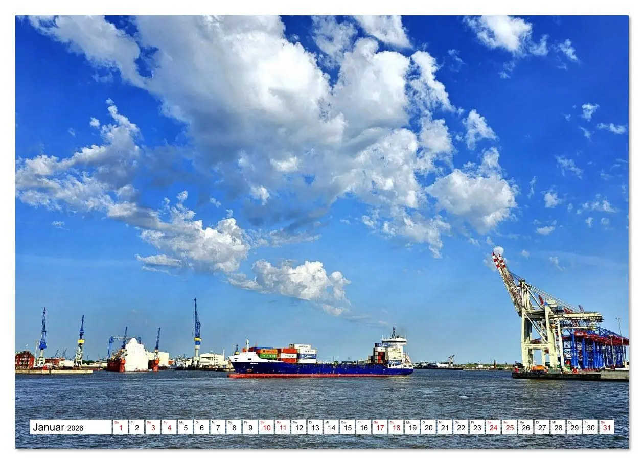 Bild: 9783516629309 | KURS HAMBURG (Wandkalender 2026 DIN A4 quer), CALVENDO Monatskalender