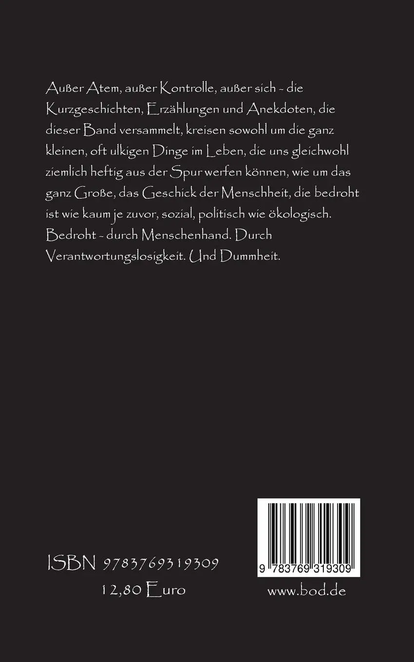 Rückseite: 9783769319309 | Außer Atem, außer Kontrolle, außer sich | Egbert Scheunemann | Buch