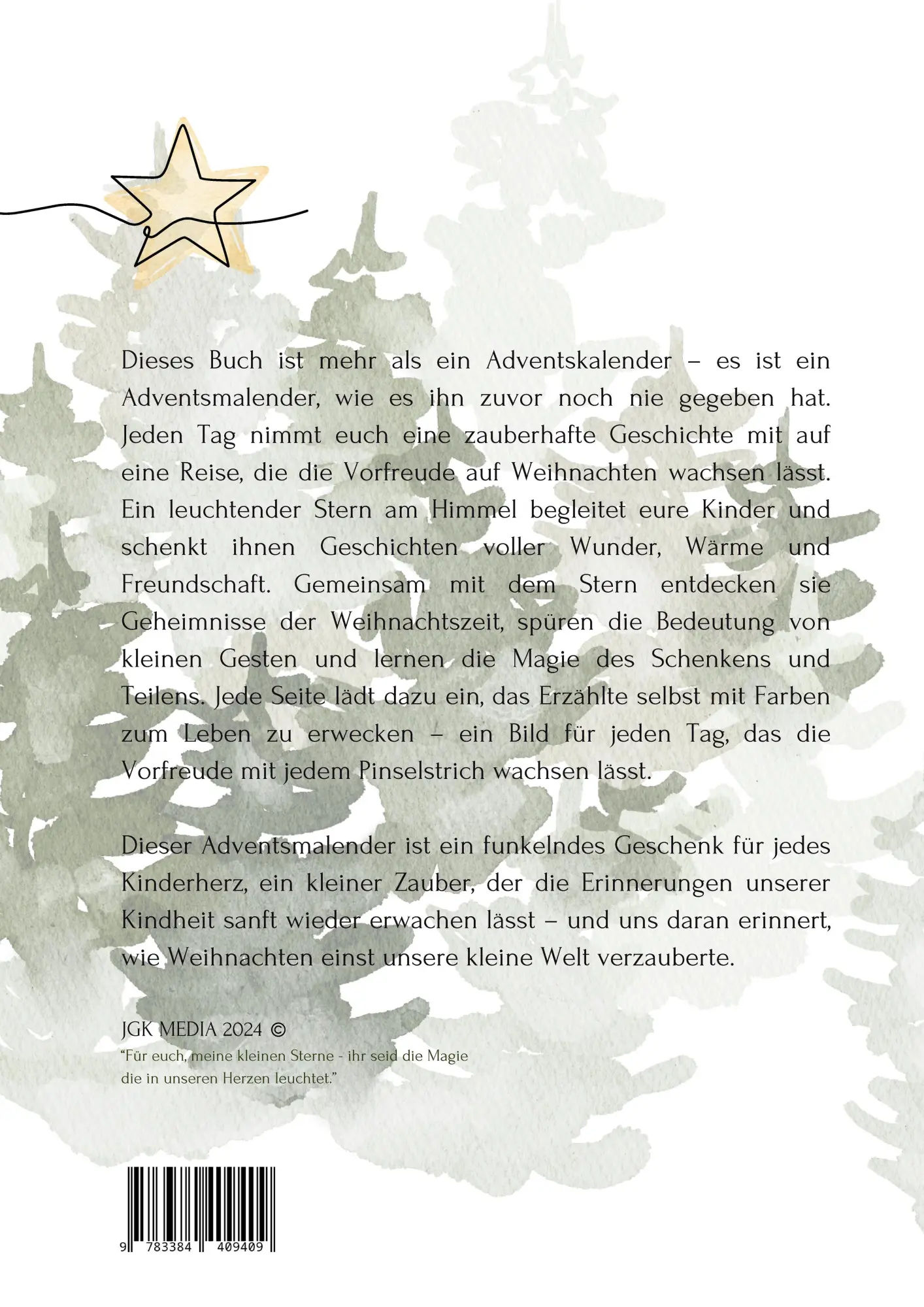 Rückseite: 9783384409409 | Sternengeflüster - der Adventsmalender | Jasmin Götz-Kottmann (u. a.)