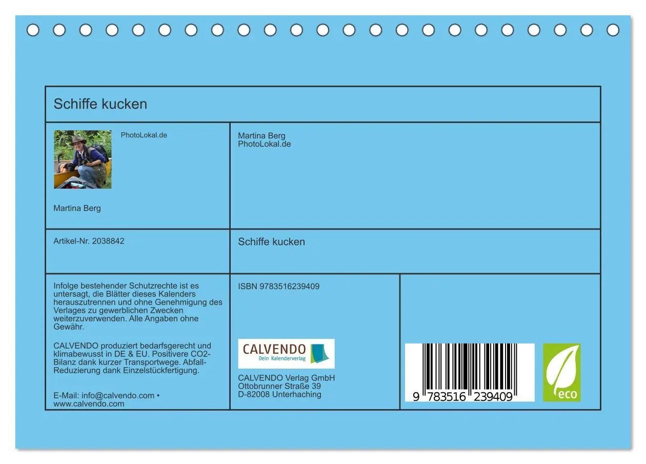 Bild: 9783516239409 | Schiffe kucken (Tischkalender 2026 DIN A5 quer), CALVENDO...