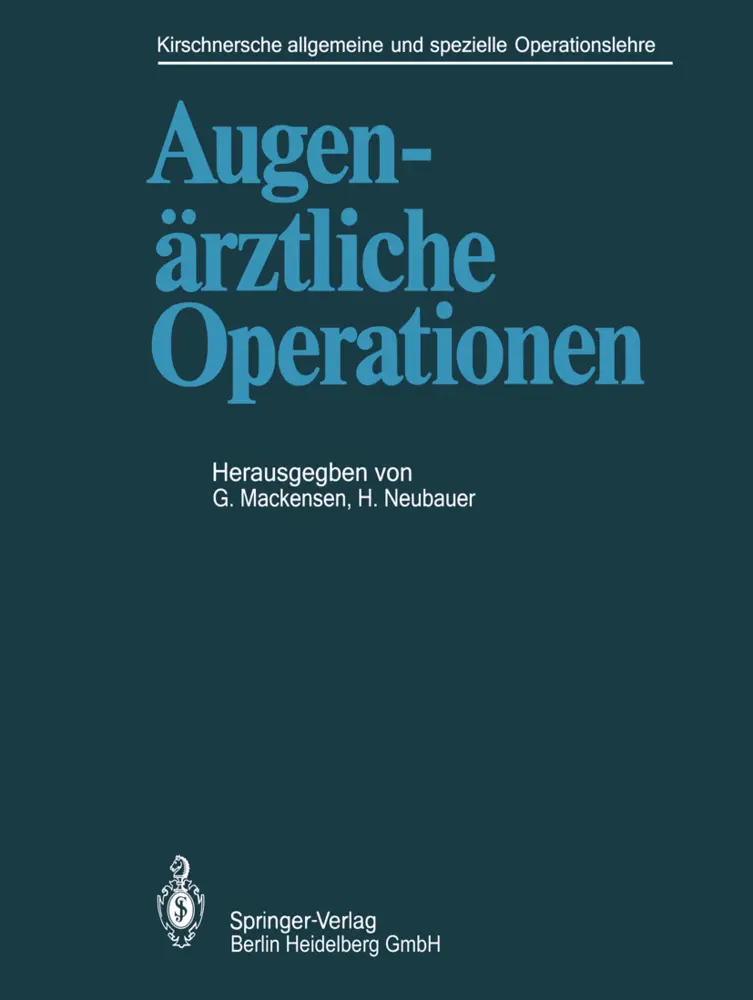 Cover: 9783642729409 | Augenärztliche Operationen, 2 Tle. | Taschenbuch | xxii | Deutsch