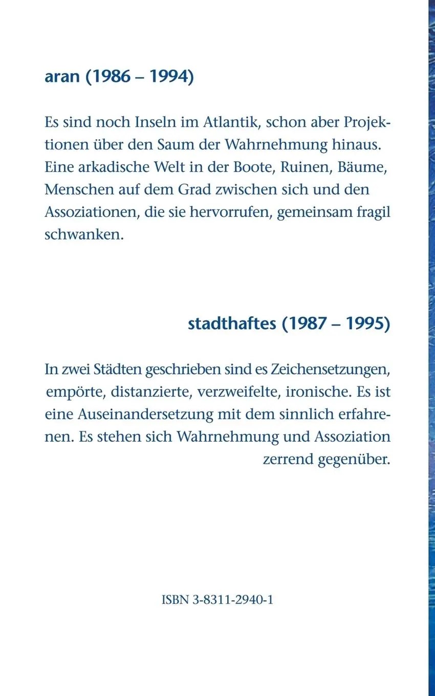 Rückseite: 9783831129409 | aran | Stadtgedichte | Hans-Henner Becker | Taschenbuch | 124 S.