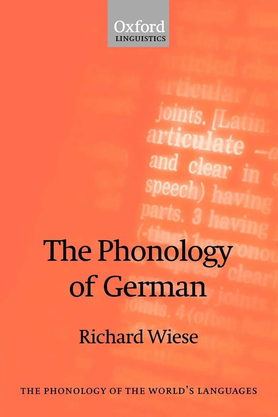 Cover: 9780198299509 | The Phonology of German | Richard Wiese | Taschenbuch | Englisch