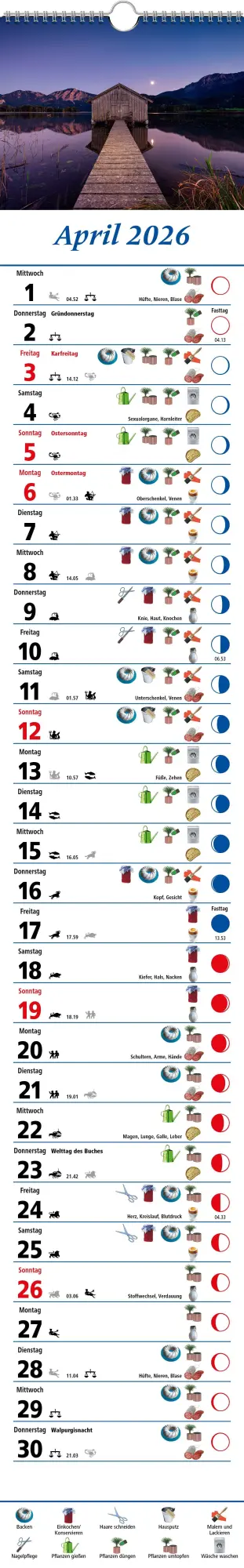 Bild: 9783453239609 | Mondkalender 2026 | Helga Föger | Taschenbuch | 26 S. | Deutsch | 2026