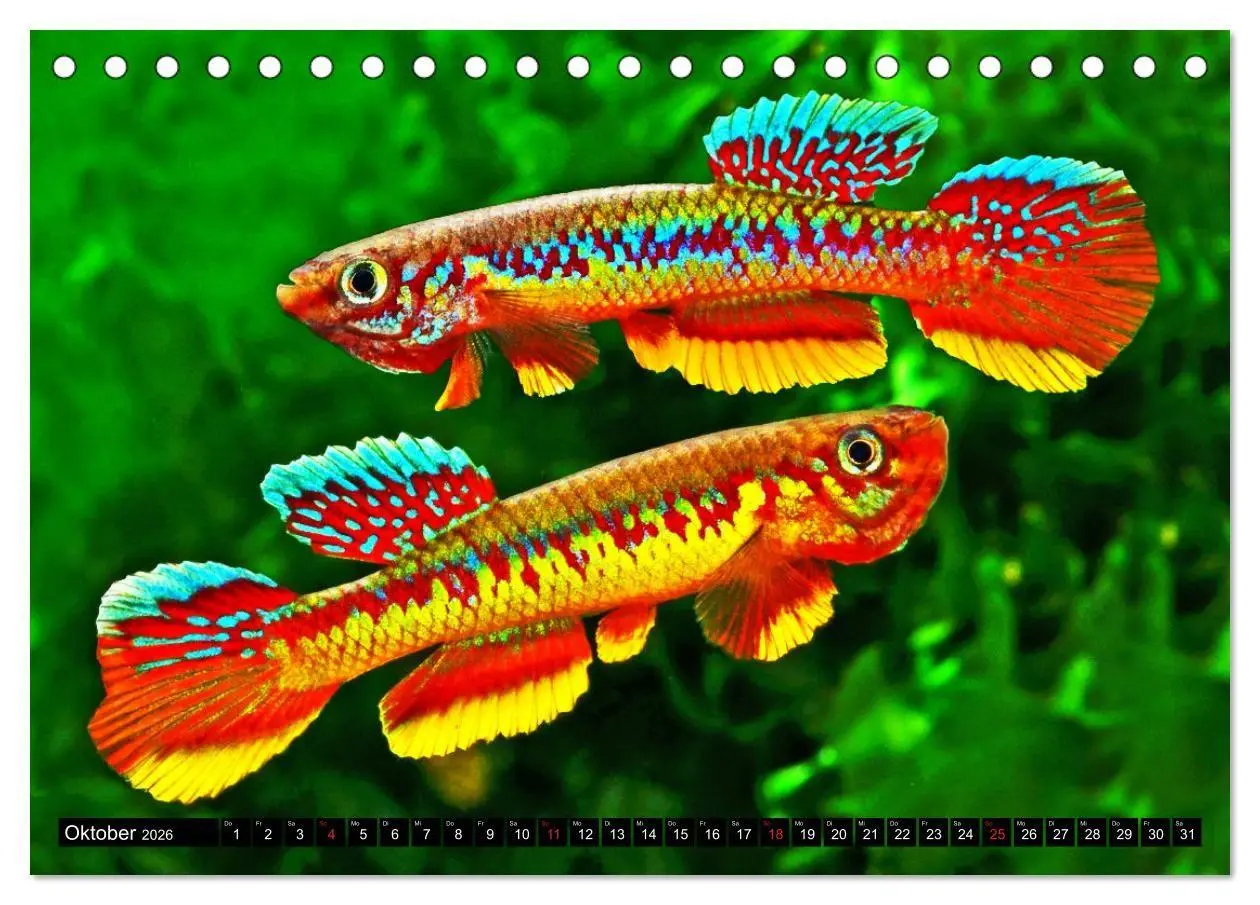 Bild: 9783457989609 | Bunte Fische der Welt - Killifische (Tischkalender 2026 DIN A5...