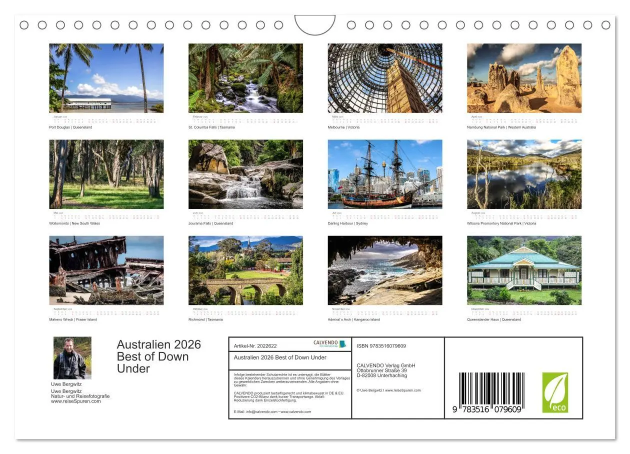 Bild: 9783516079609 | Australien 2026 Best of Down Under (Wandkalender 2026 DIN A4 quer),...