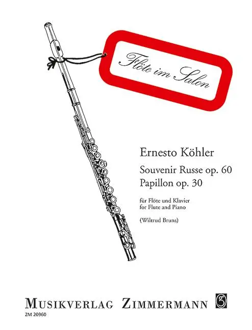Cover: 9790010209609 | Souvenir Russe Op.60 &amp; Papillon | op. 60 / op. 30. Flöte und Klavier.