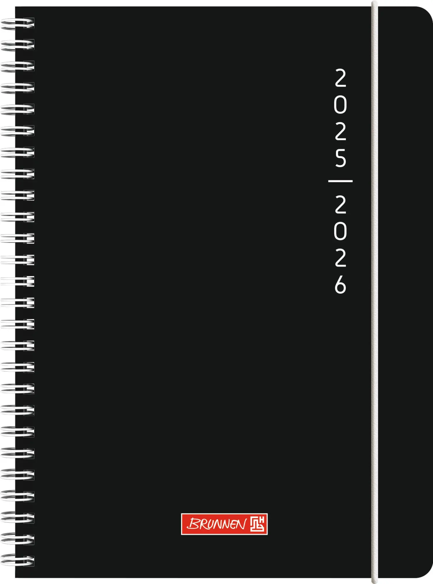 Cover: 4061947139709 | BRUNNEN Schülerkalender (2025/2026) "Plain Black", 2 Seiten = 1...