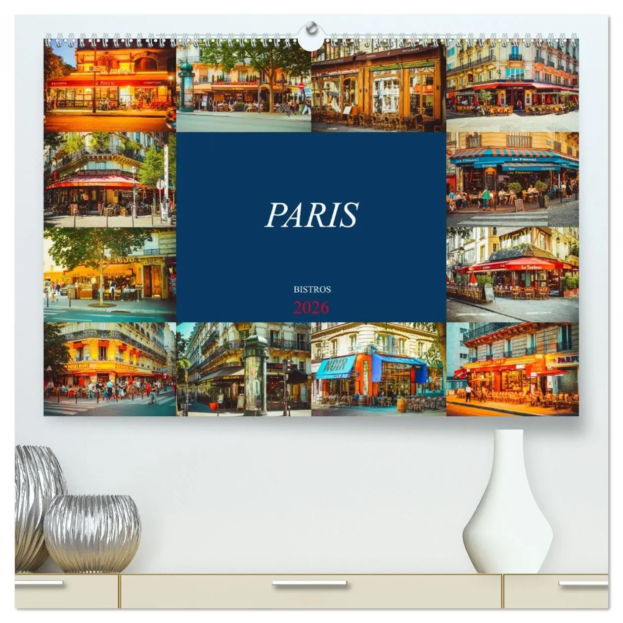Cover: 9783457739709 | Paris Bistros (hochwertiger Premium Wandkalender 2026 DIN A2 quer),...