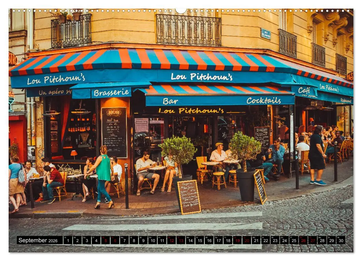 Bild: 9783457739709 | Paris Bistros (hochwertiger Premium Wandkalender 2026 DIN A2 quer),...